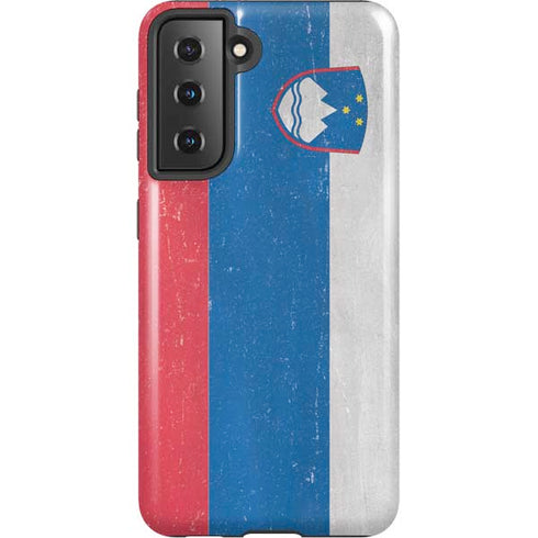 Slovenia Flag Distressed Galaxy S21 5G Pro Case